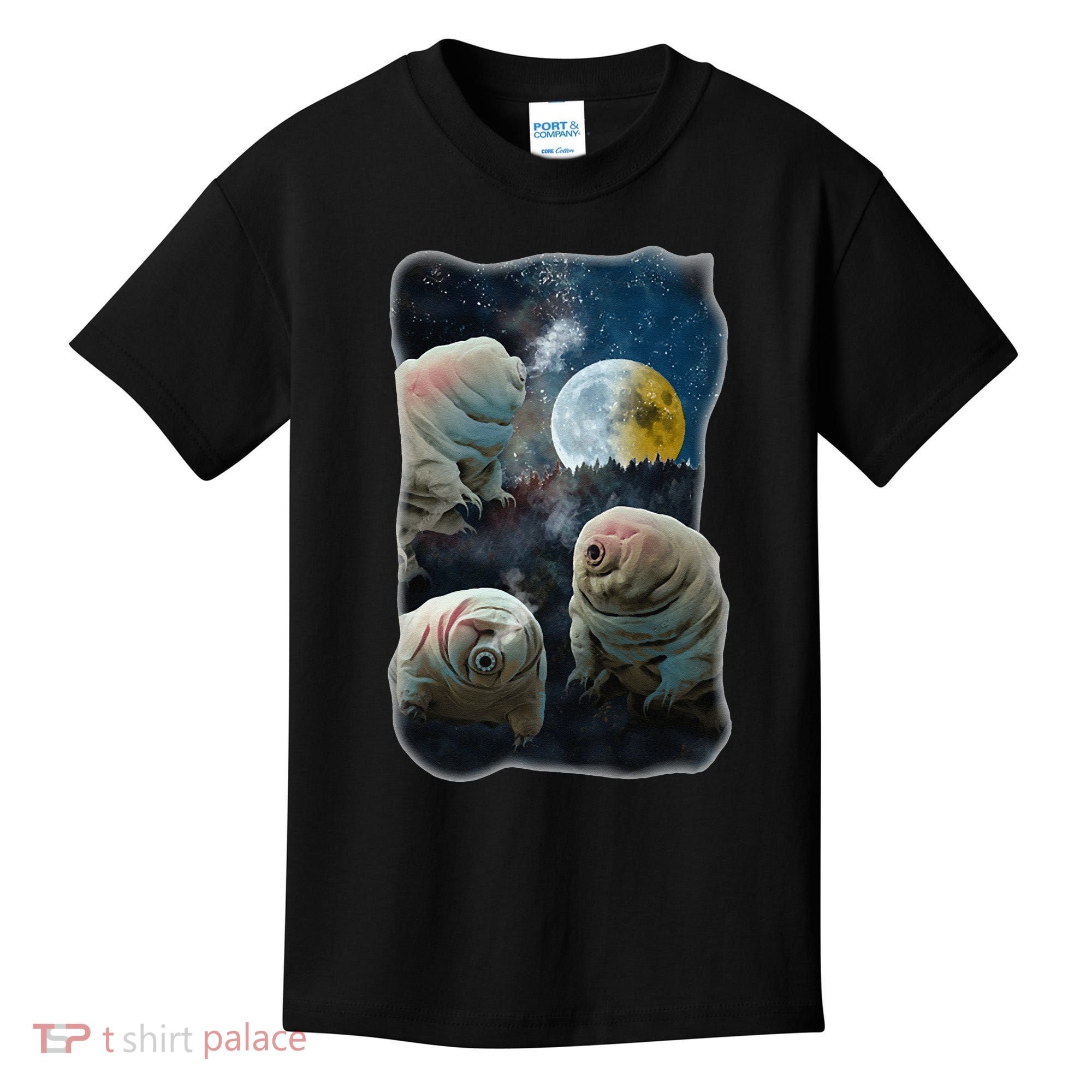 Tardigrades Howling At Moon Funny Tardigrade Lovers Costume Kids T-Shirt