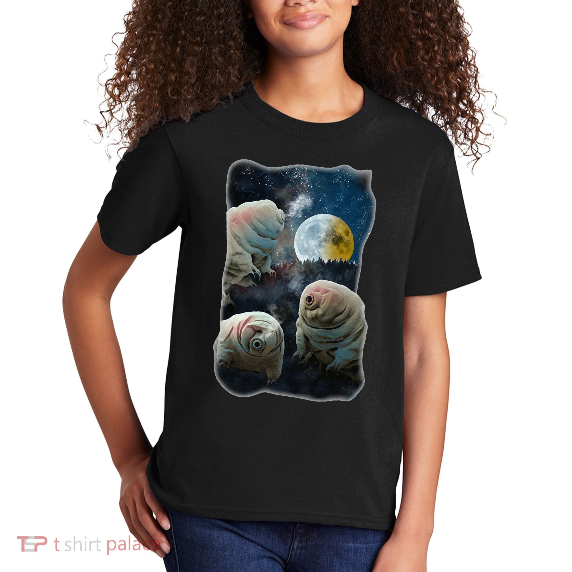 Tardigrades Howling At Moon Funny Tardigrade Lovers Costume Kids T-Shirt