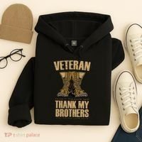 Thank My Brothers Veteran Boots Hoodie thumb 4