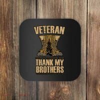 Thank My Brothers Veteran Boots Coaster thumb 0