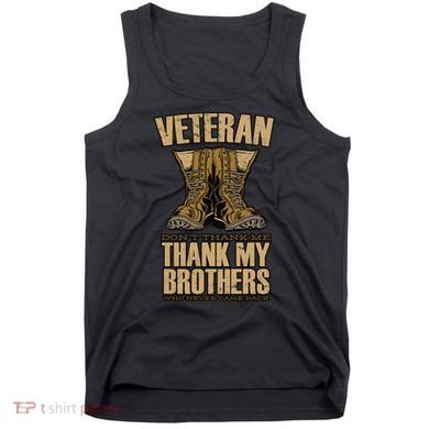 Thank My Brothers Veteran Boots Tank Top