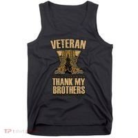 Thank My Brothers Veteran Boots Tank Top thumb 0