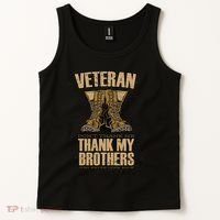 Thank My Brothers Veteran Boots Tank Top thumb 2