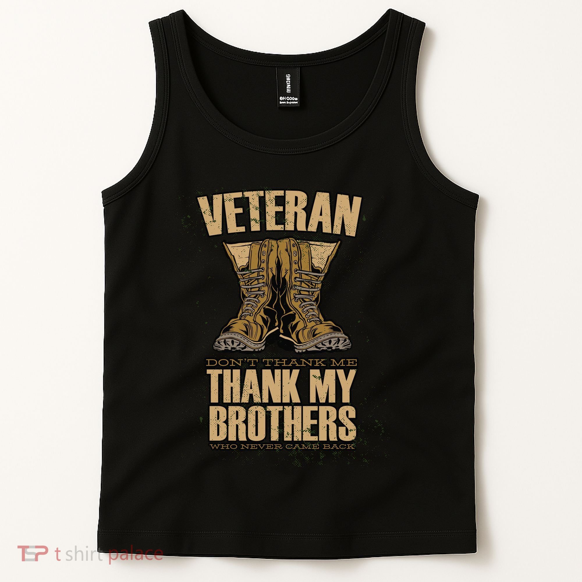 Thank My Brothers Veteran Boots Tank Top
