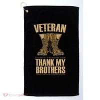 Thank My Brothers Veteran Boots Golf Towel thumb 0