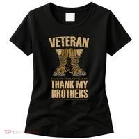 Thank My Brothers Veteran Boots Women's T-Shirt thumb 0