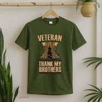 Thank My Brothers Veteran Boots T-Shirt thumb 2