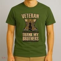 Thank My Brothers Veteran Boots T-Shirt thumb 3