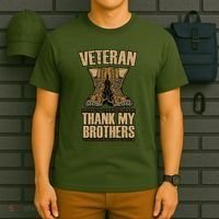 Thank My Brothers Veteran Boots T-Shirt thumb 6