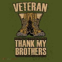 Thank My Brothers Veteran Boots T-Shirt thumb 7