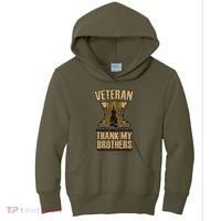 Thank My Brothers Veteran Boots Kids Hoodie thumb 0