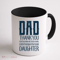 Thank You Dad For Teaching Me To Be A Man Coffee Mug thumb 1