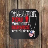 Thank You For Your Service Coaster thumb 0