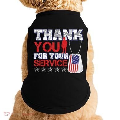 Thank You For Your Service Veterans Day Doggie Tank
