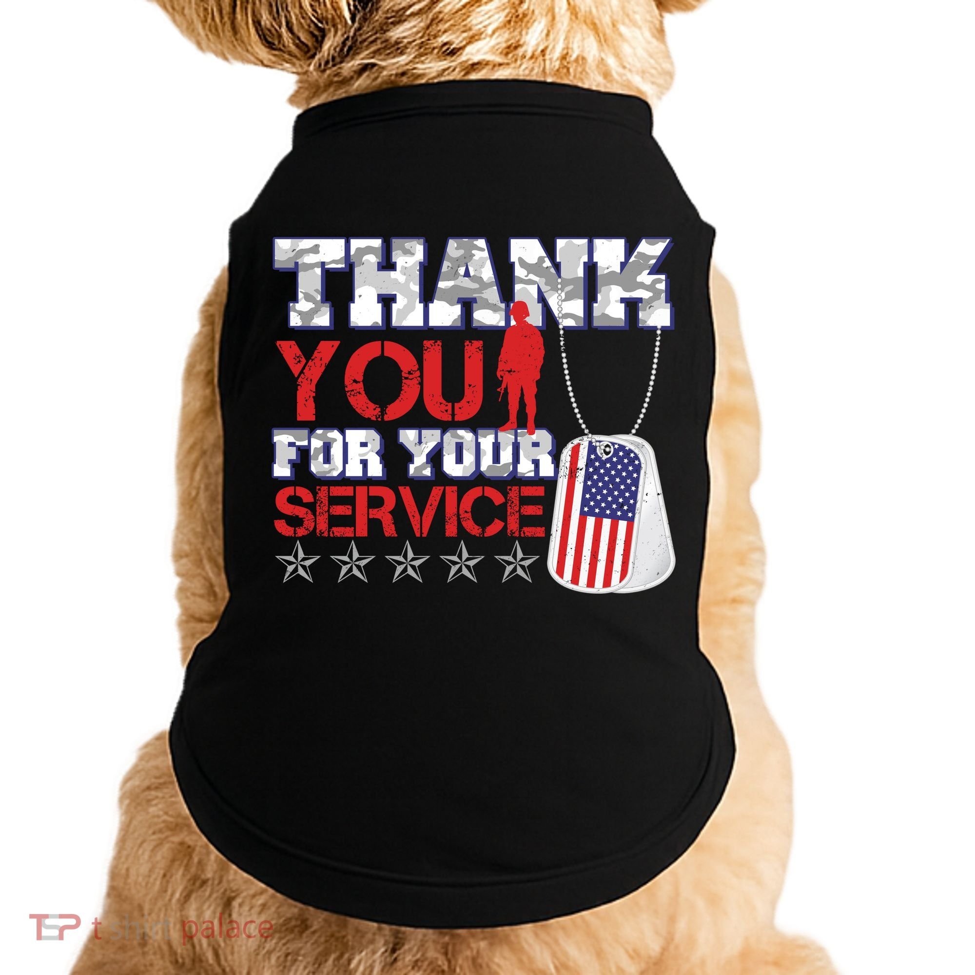 Thank You For Your Service Veterans Day Doggie Tank