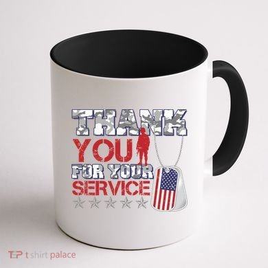 Thank You For Your Service Veterans Day Coffee Mug back