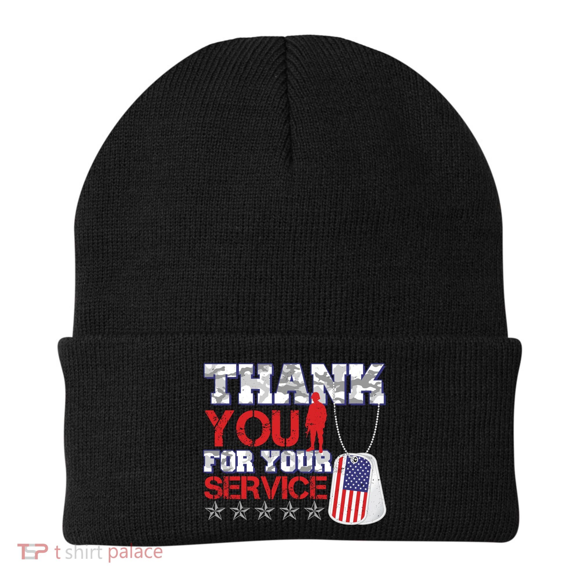 Thank You For Your Service Veterans Day Beanie