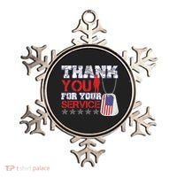 Thank You For Your Service Veterans Day Ornament thumb 0