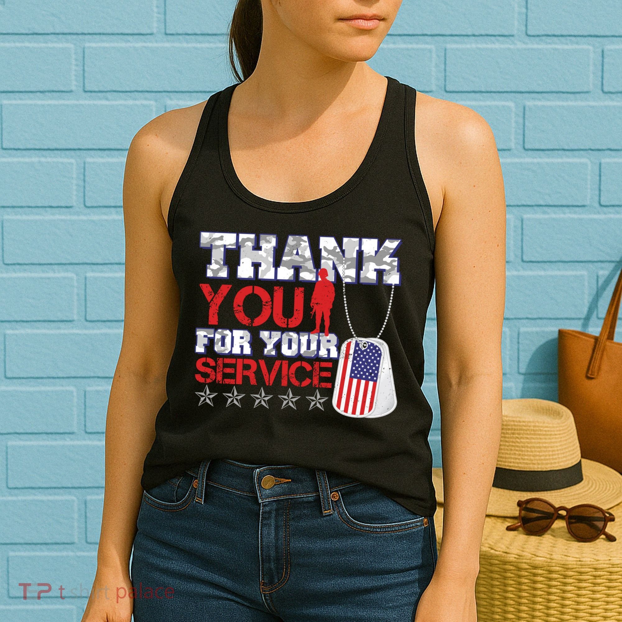 Thank You For Your Service Veterans Day Women's Tank Top