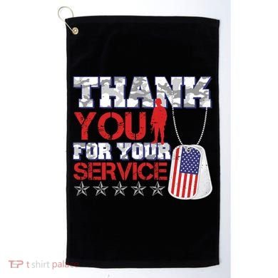 Thank You For Your Service Veterans Day Golf Towel