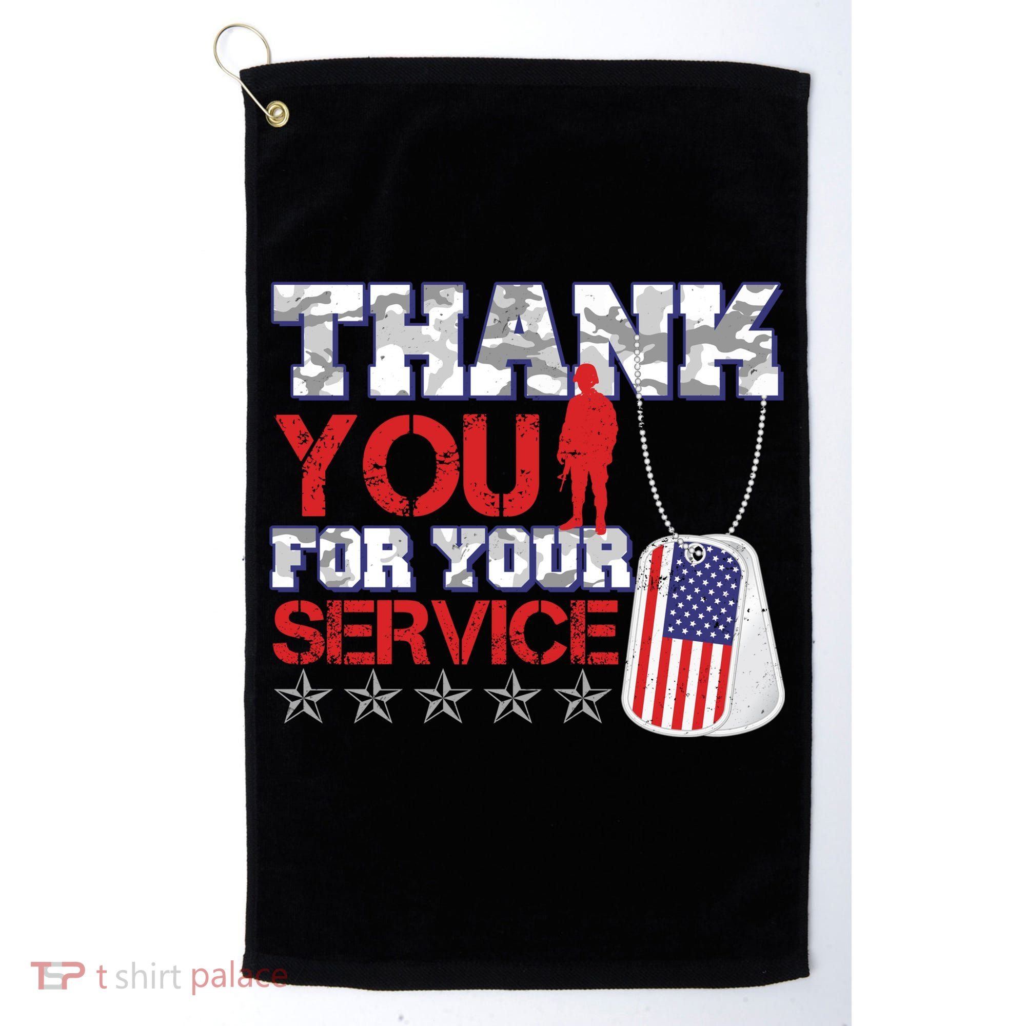 Thank You For Your Service Veterans Day Golf Towel