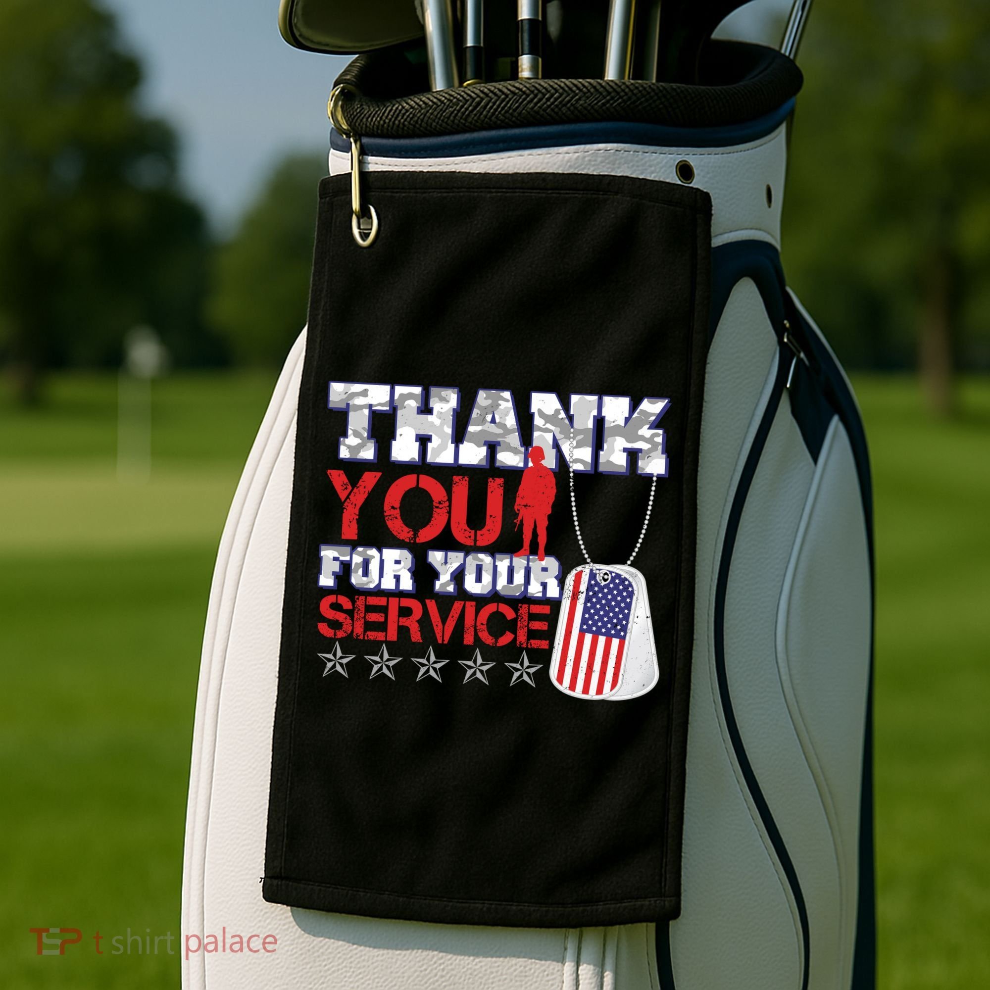Thank You For Your Service Veterans Day Golf Towel