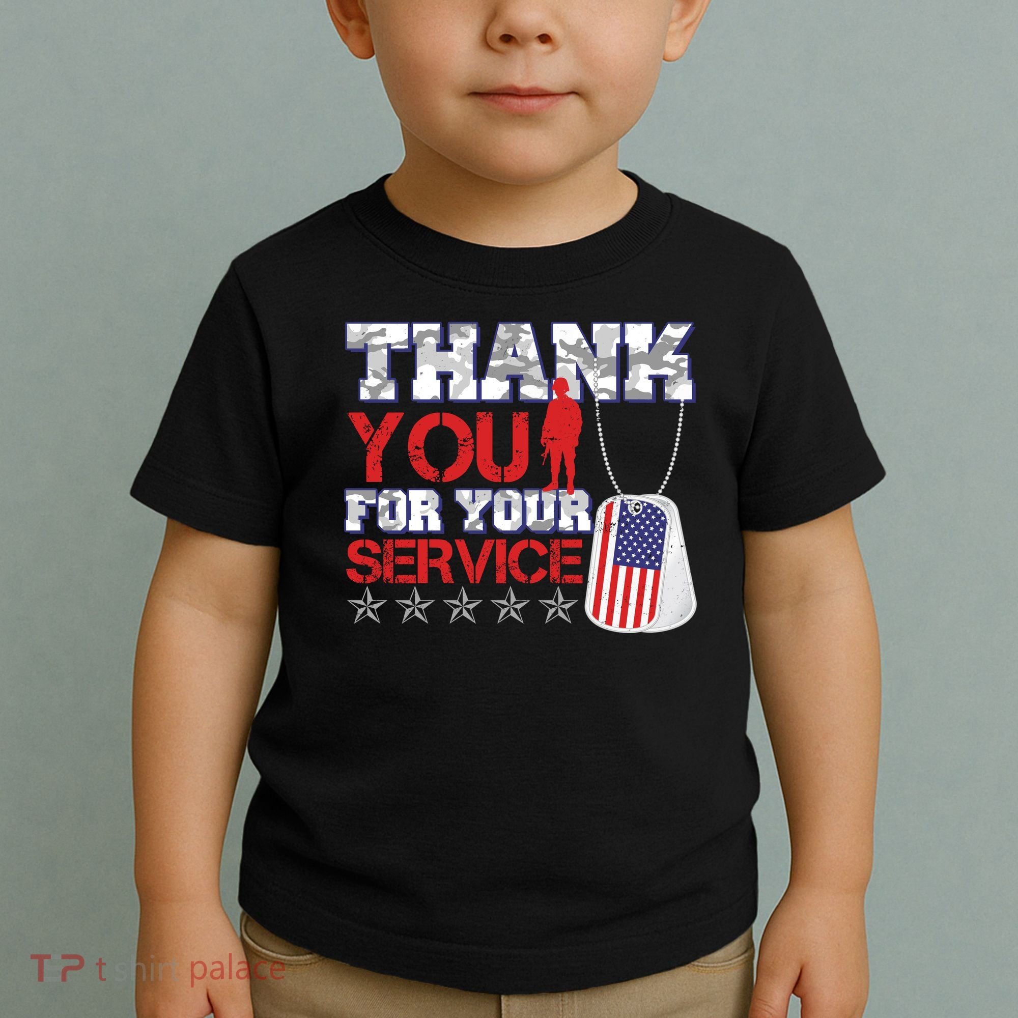 Thank You For Your Service Veterans Day Toddler T-Shirt