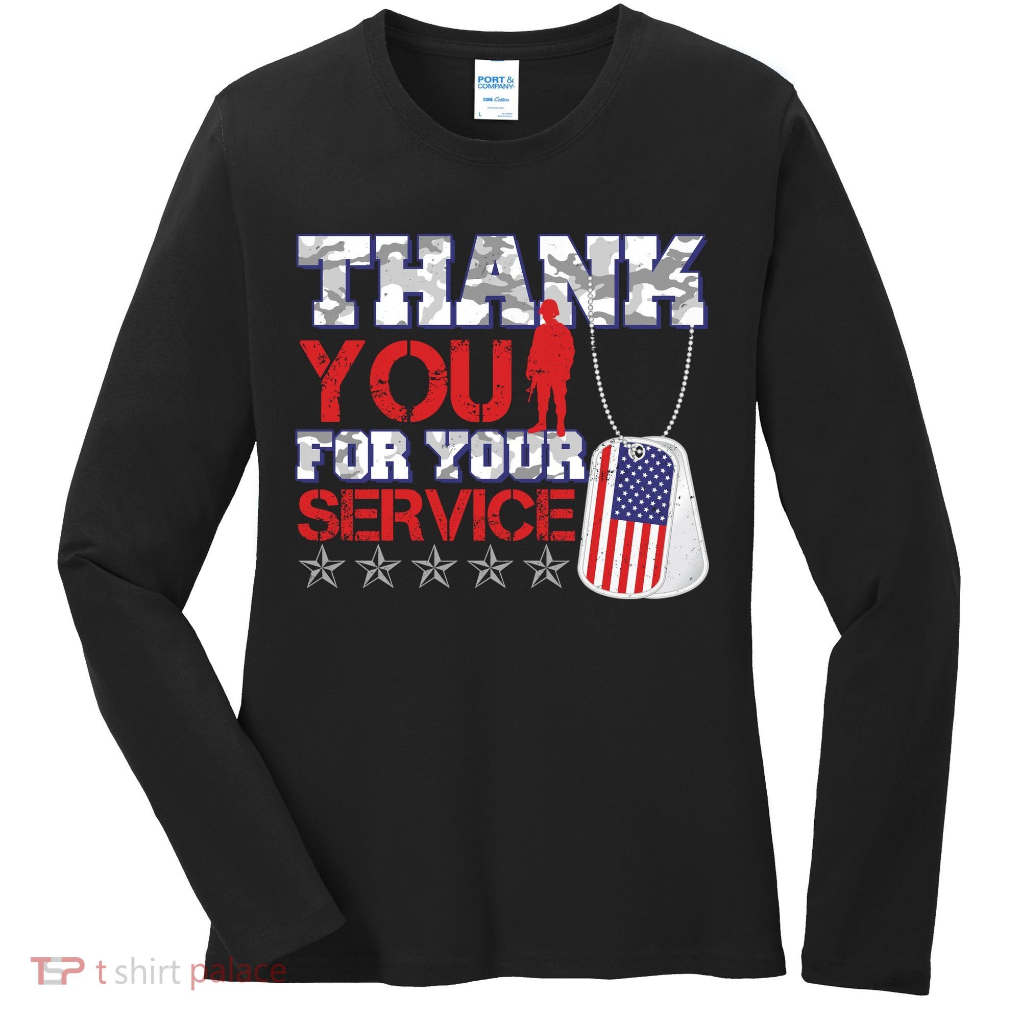 Thank You For Your Service Veterans Day Women's Long Sleeve Shirt