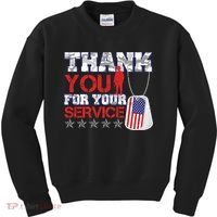 Thank You For Your Service Veterans Day Kids Sweatshirt thumb 0