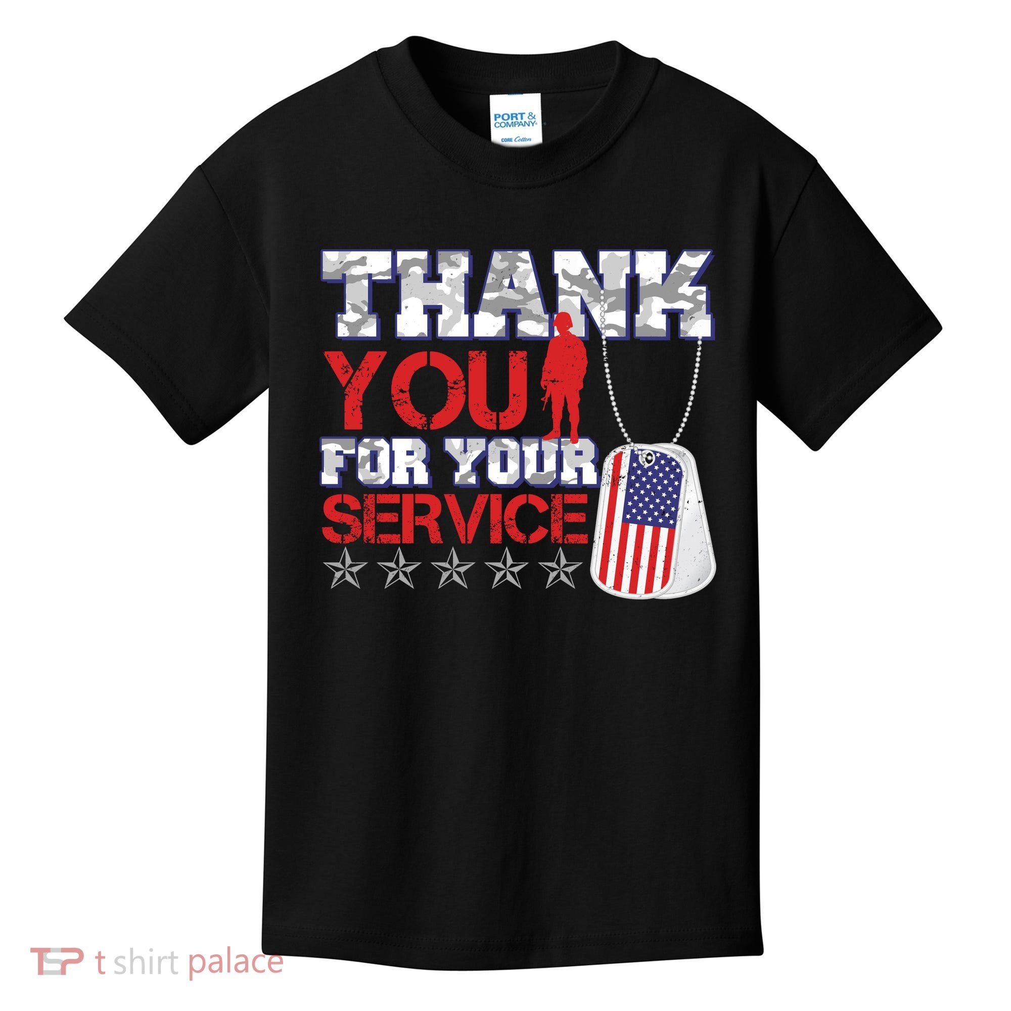 Thank You For Your Service Veterans Day Kids T-Shirt