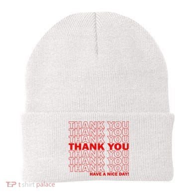 Thank You Have A Nice Day Grocery Bag Funny Beanie