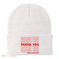 Thank You Have A Nice Day Grocery Bag Funny Beanie thumb 0