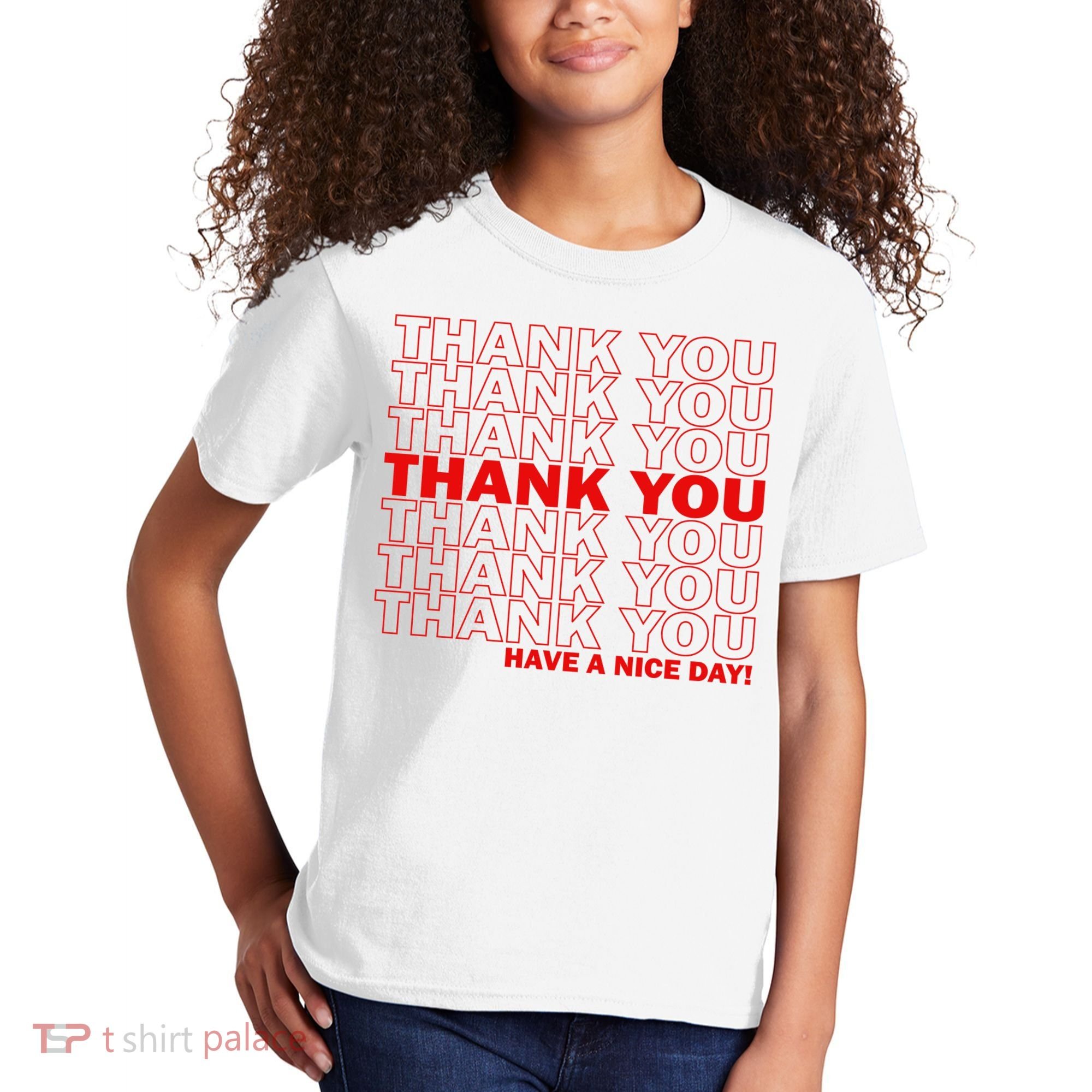 Thank You Have A Nice Day Grocery Bag Funny Kids T-Shirt