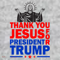 Thank You Jesus For President Trump Long Sleeve Shirt thumb 2