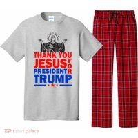 Thank You Jesus For President Trump Pajama Set thumb 0
