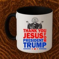 Thank You Jesus For President Trump Coffee Mug thumb 2