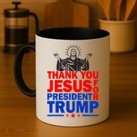 Thank You Jesus For President Trump Coffee Mug thumb 4