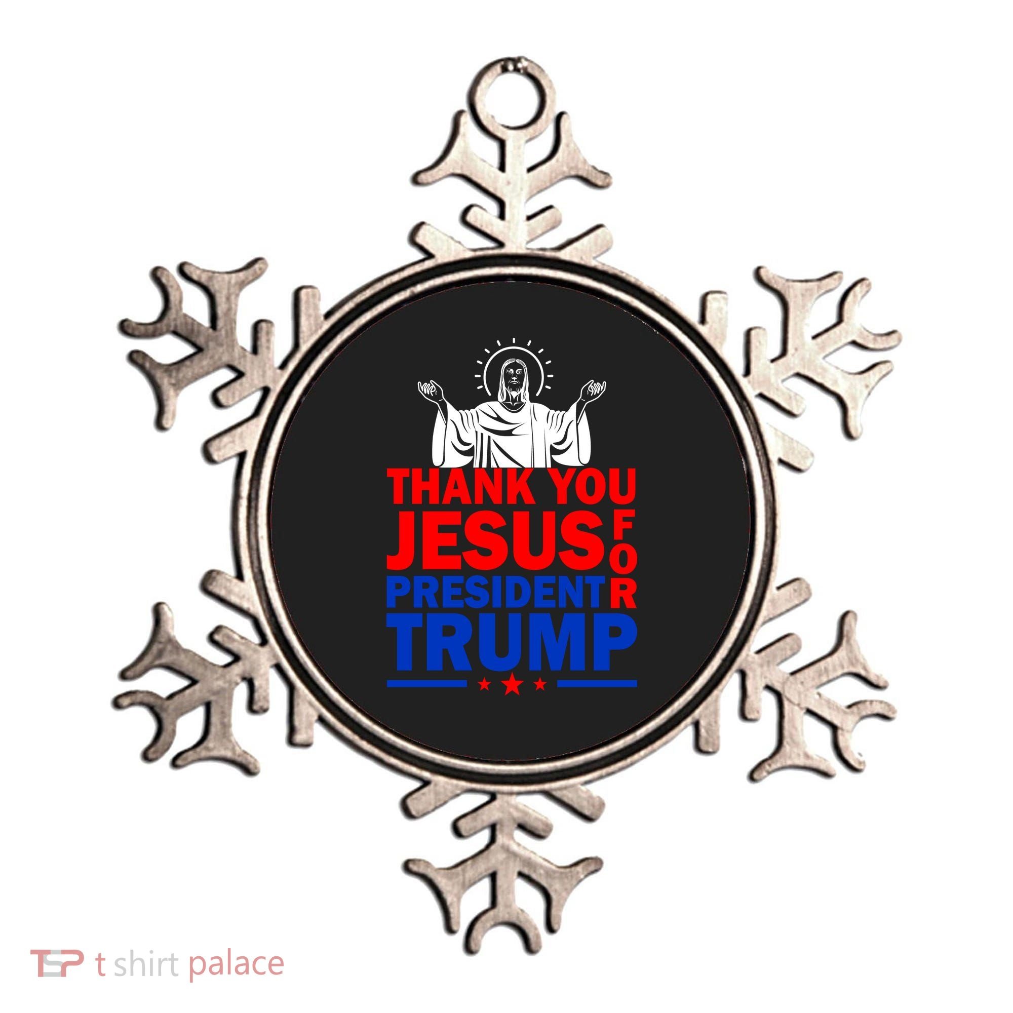 Thank You Jesus For President Trump Ornament