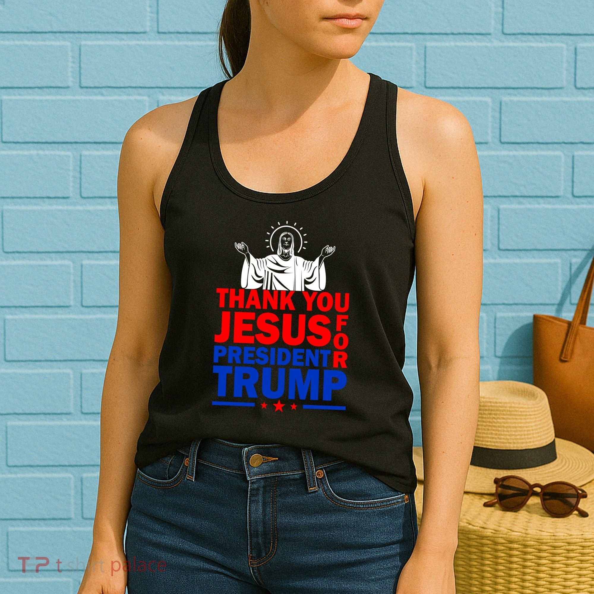 Thank You Jesus For President Trump Women's Tank Top