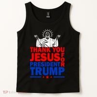 Thank You Jesus For President Trump Tank Top thumb 2