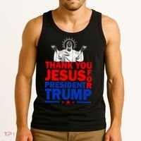 Thank You Jesus For President Trump Tank Top thumb 3