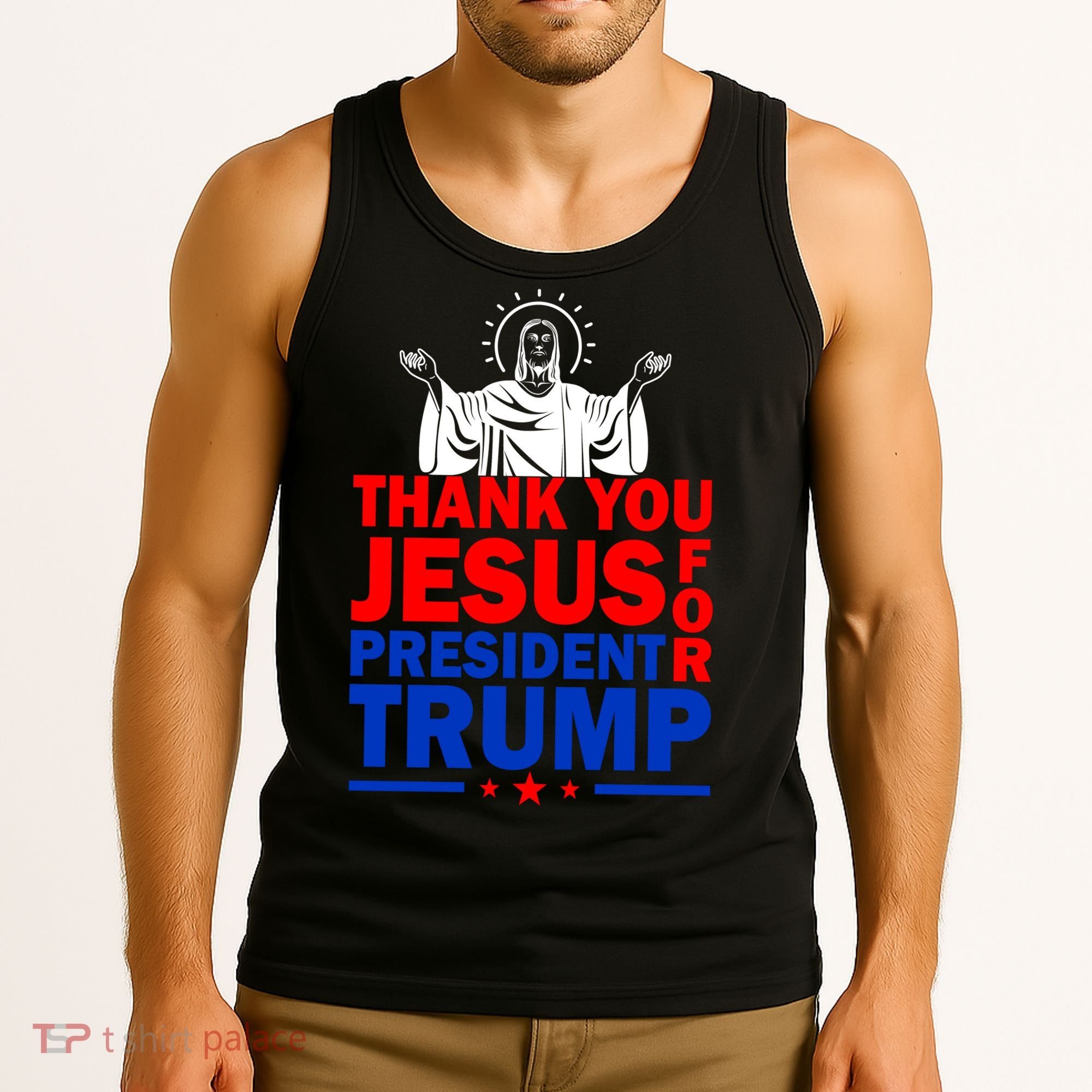 Thank You Jesus For President Trump Tank Top