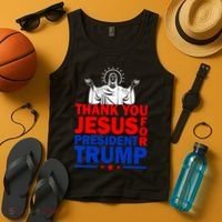 Thank You Jesus For President Trump Tank Top thumb 4