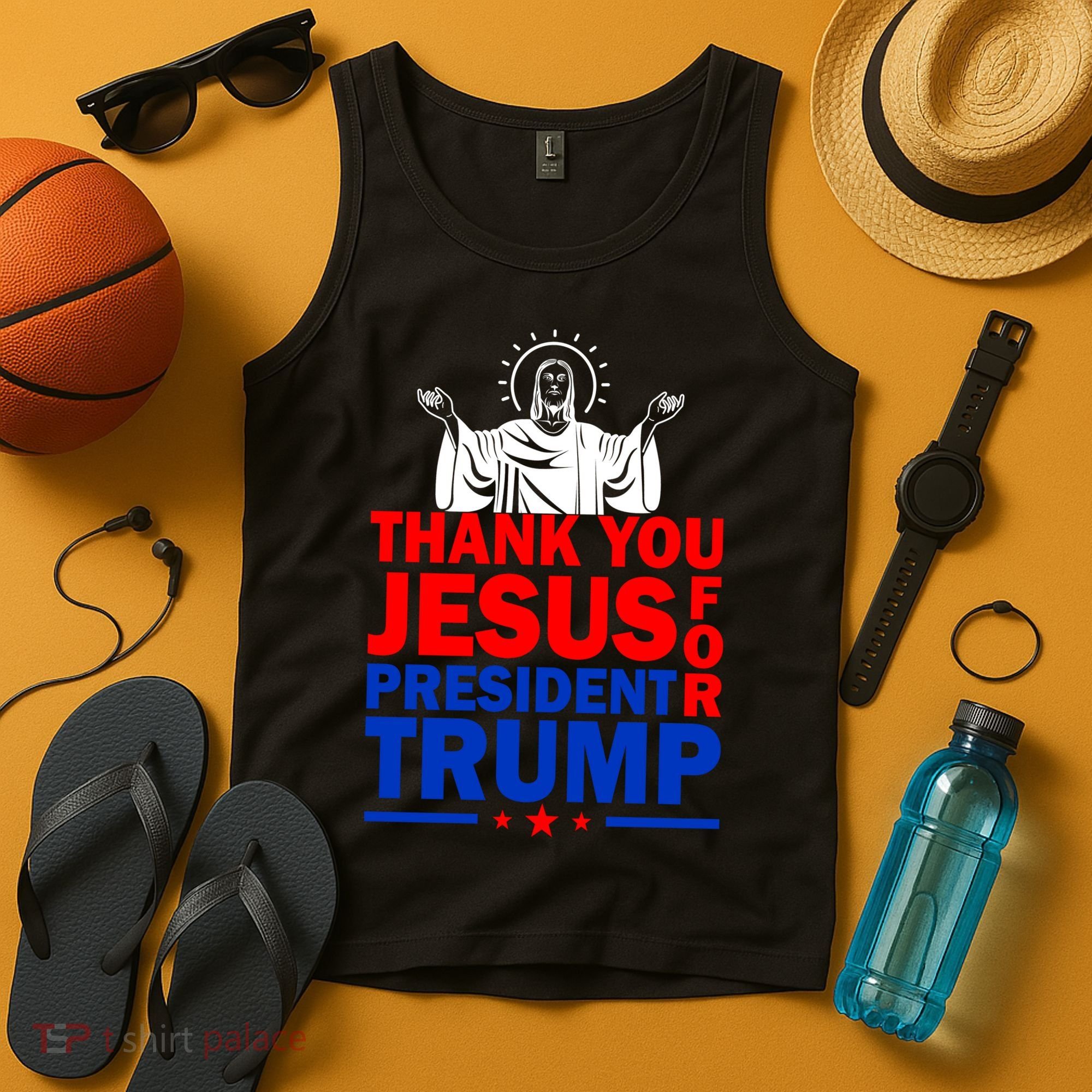 Thank You Jesus For President Trump Tank Top