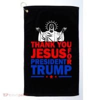 Thank You Jesus For President Trump Golf Towel thumb 0