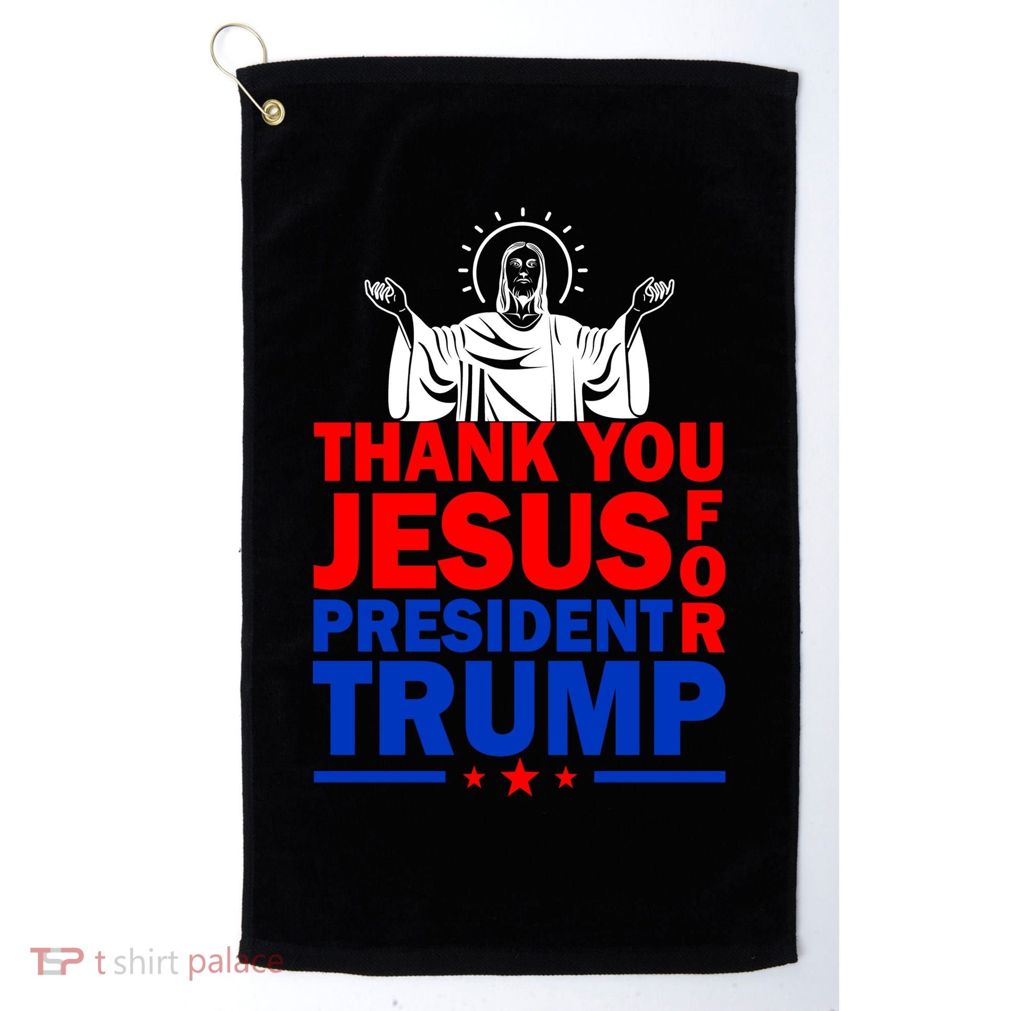 Thank You Jesus For President Trump Golf Towel