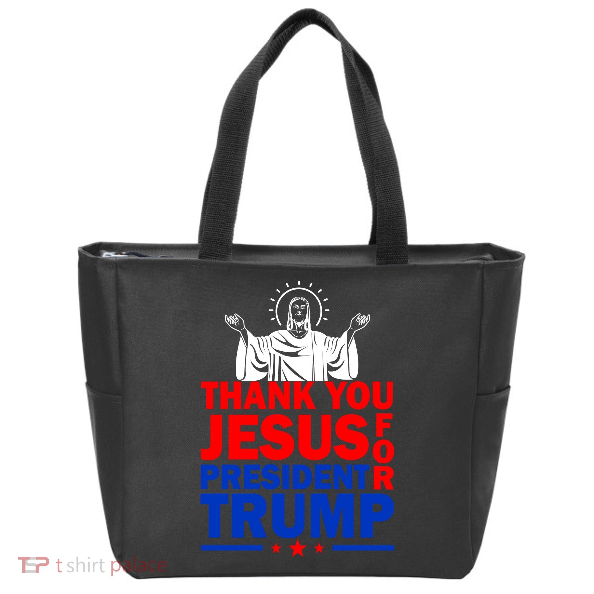 Thank You Jesus For President Trump Tote Bag