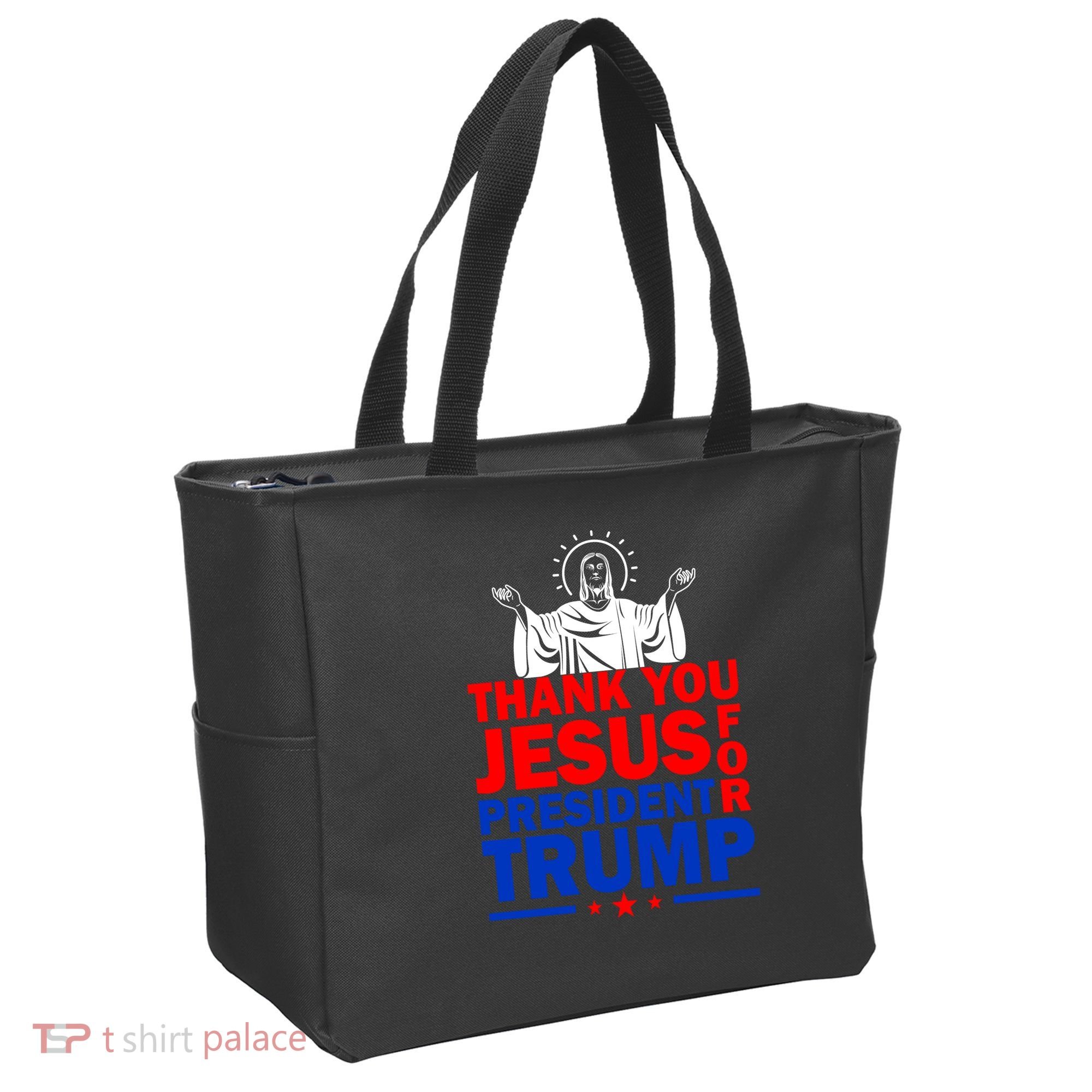 Thank You Jesus For President Trump Tote Bag