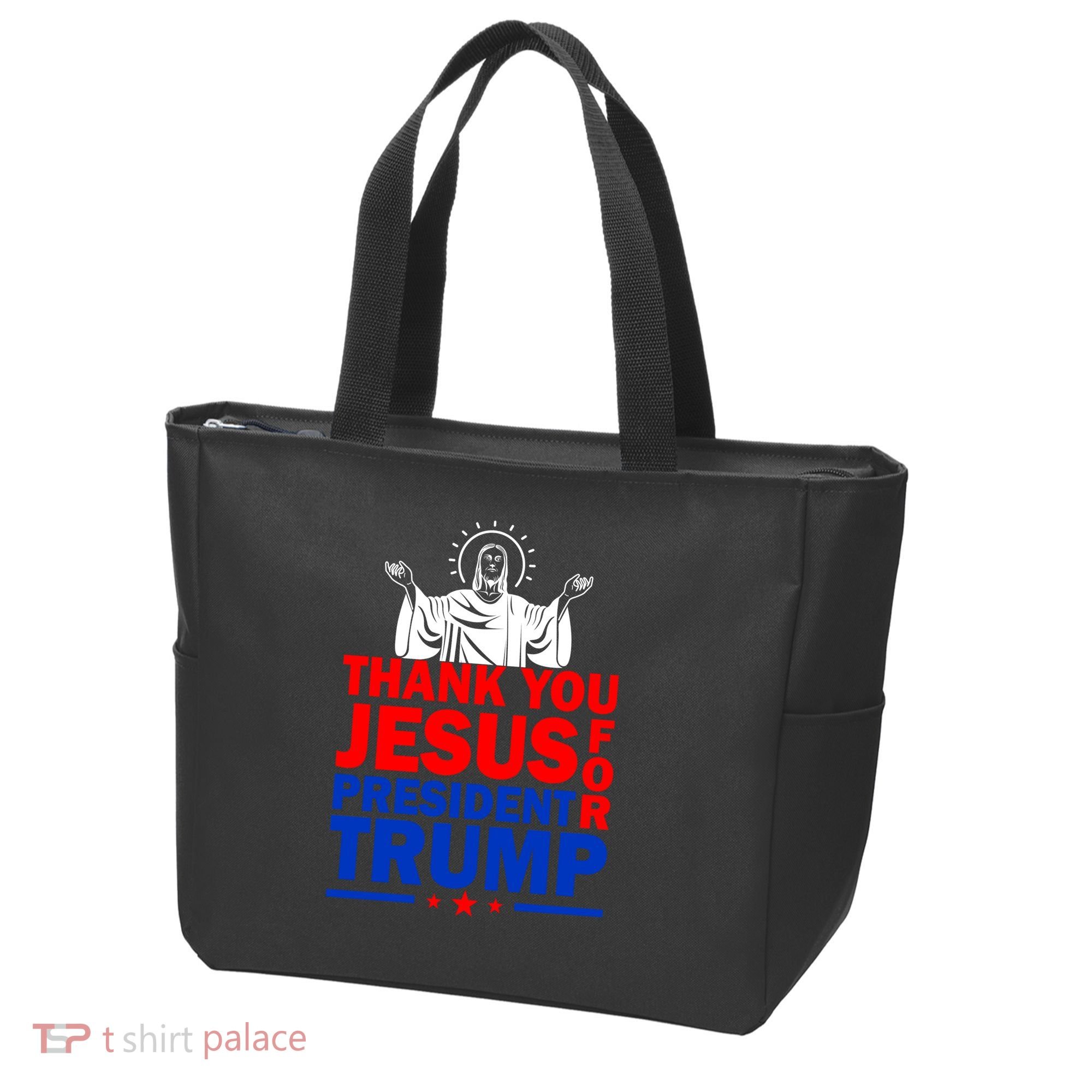 Thank You Jesus For President Trump Tote Bag