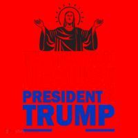 Thank You Jesus For President Trump Santa Hat thumb 1